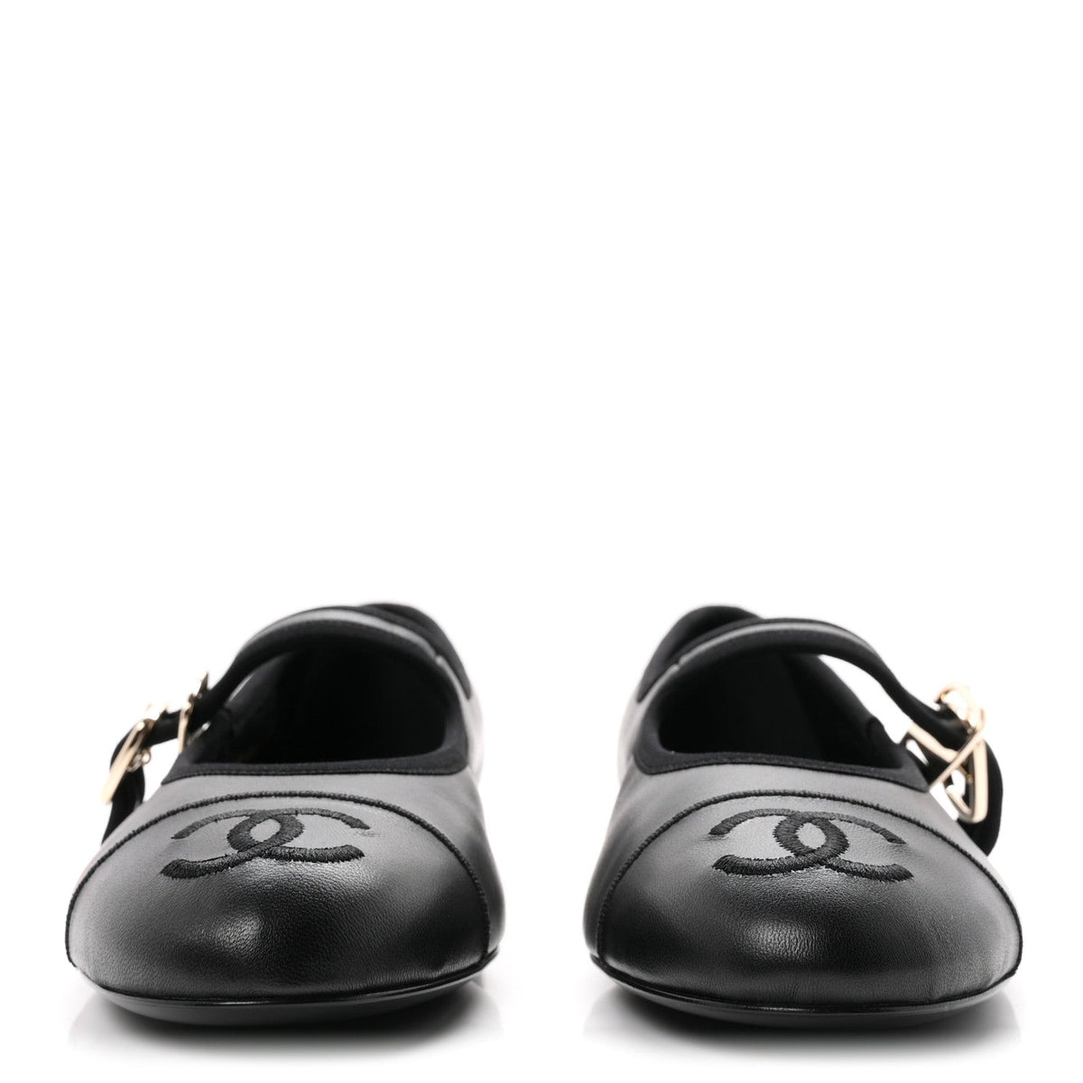 Lambskin Mary Jane Flats 35.5 Black