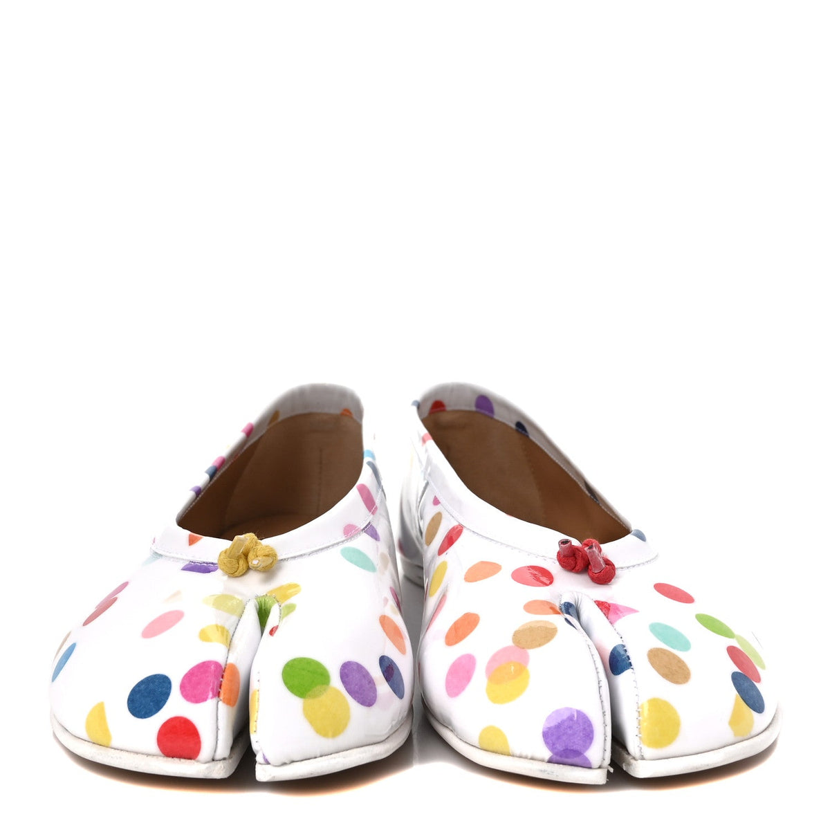 Coated Canvas Confetti Printed Tabi New Ballerina Flats 37 White Multicolor