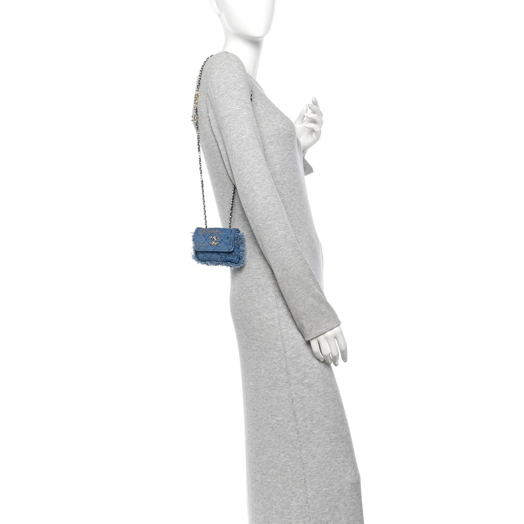 Denim Quilted Denim Mood Belt Bag Blue Multicolor