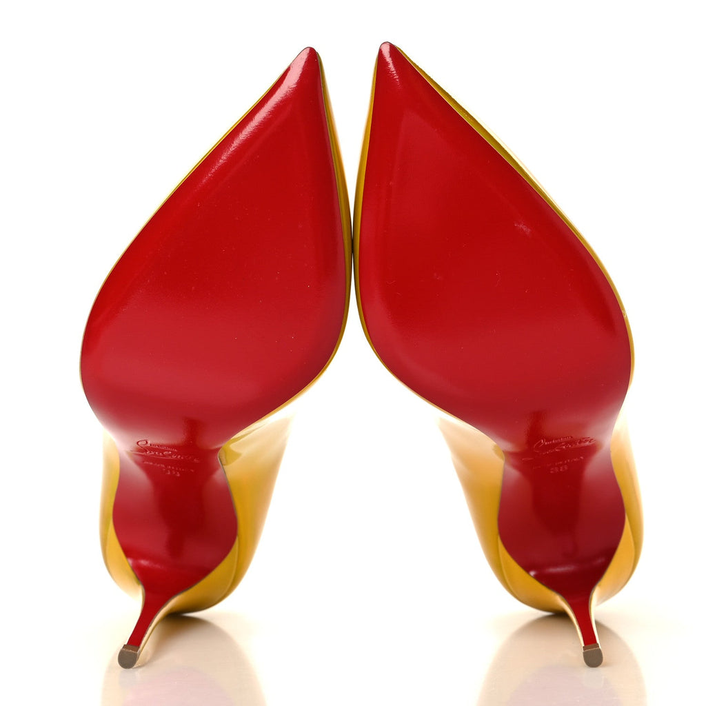 Metallic Patent Hot Chick 100 Pumps 38 Yellow
