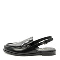 Shiny Calfskin Slingback Loafers 40.5 Black
