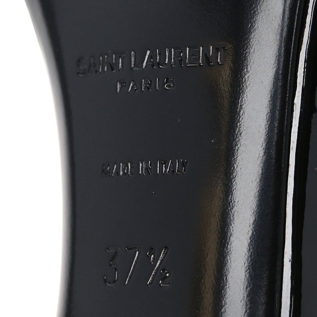 Patent Calfskin Opyum 110 Sandals 37.5 Black Gold