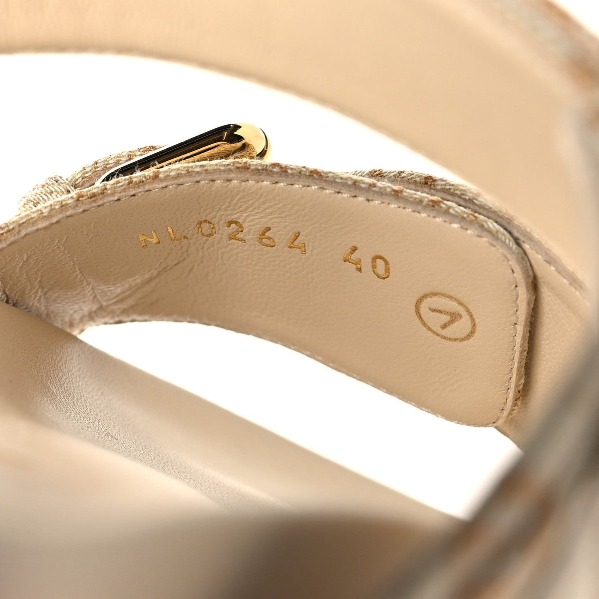 Monogram Lurex Bom Dia Flat Comfort Mules 40 Beige