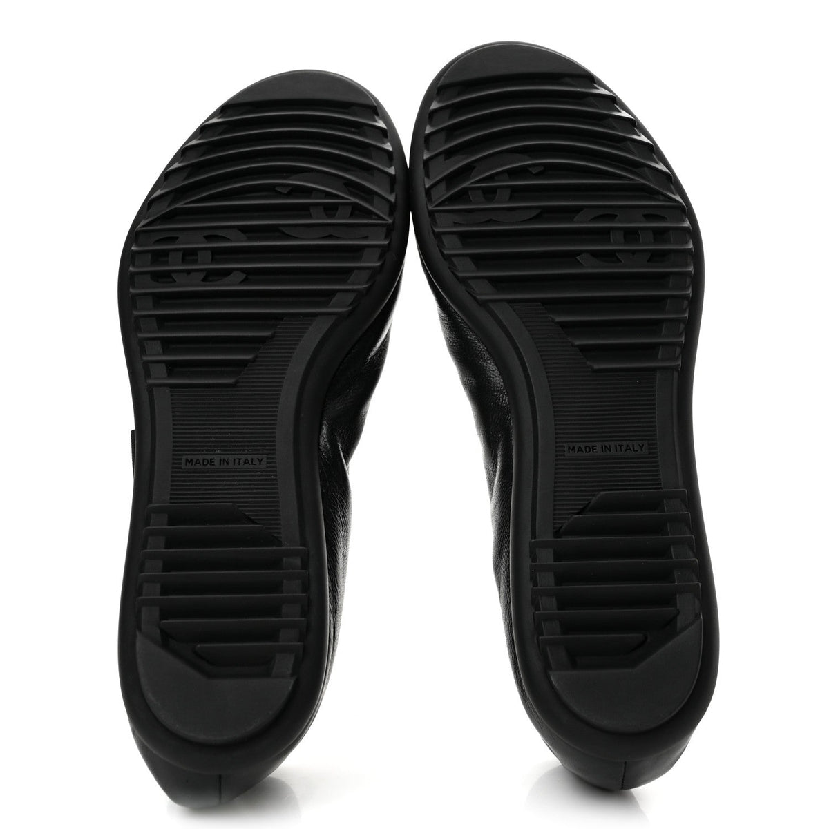 Lambskin Cap Toe CC Mary Jane Flats 37 Black