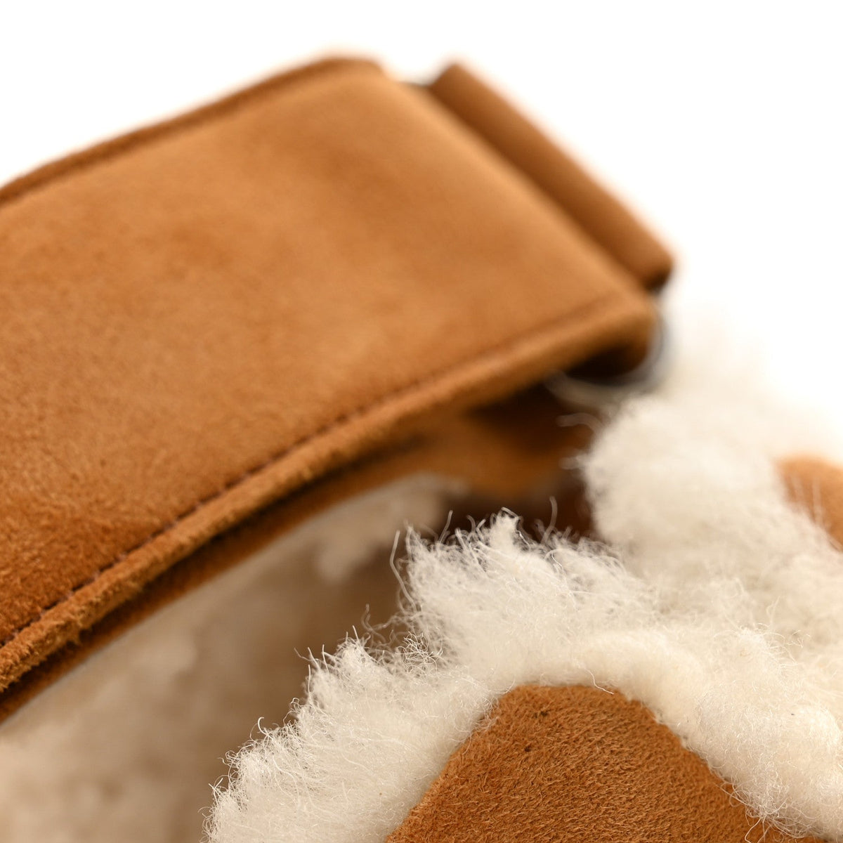 Suede Goatskin Woolskin Womens Chypre Sandals 40 Brun Fume Ecru