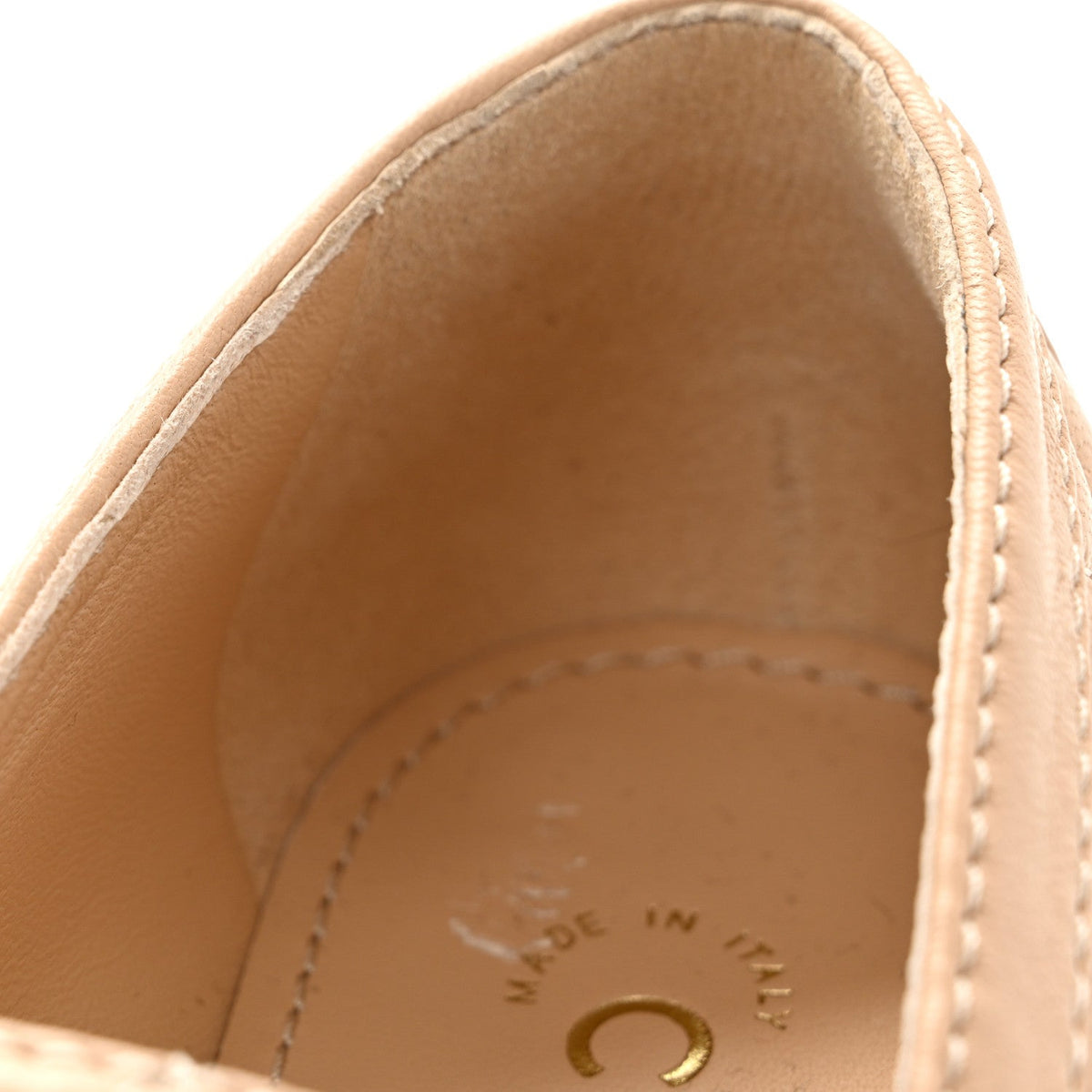 Lambskin Quilted CC Heart Loafers 39 Beige