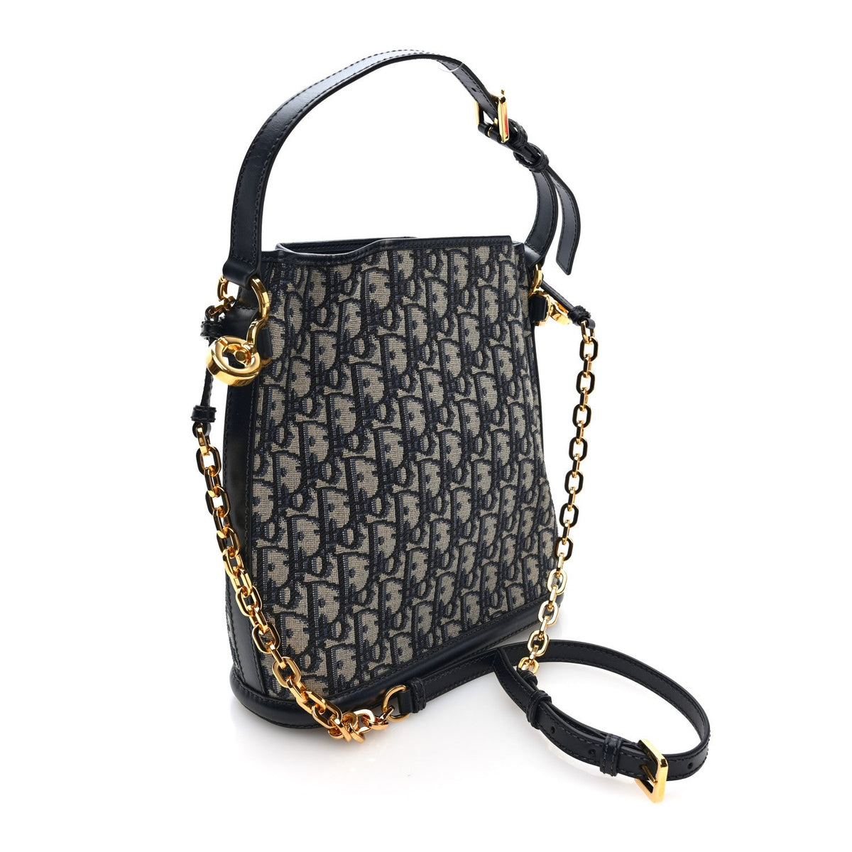 Oblique Calfskin Medium C'est Dior Bucket Bag Blue