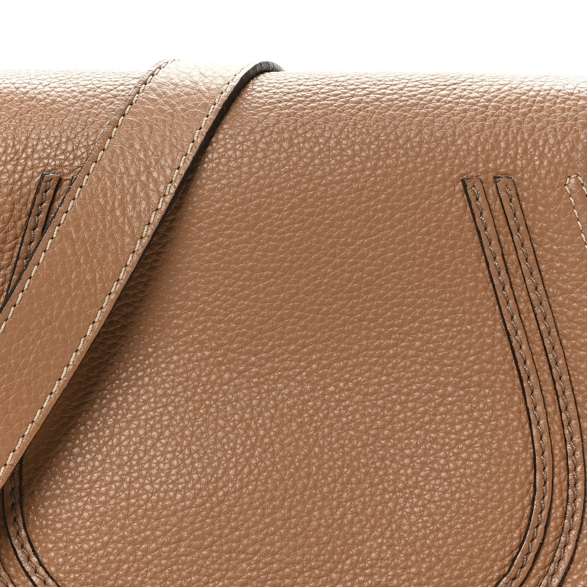 Calfskin Medium Marcie Round Crossbody Bag Nut