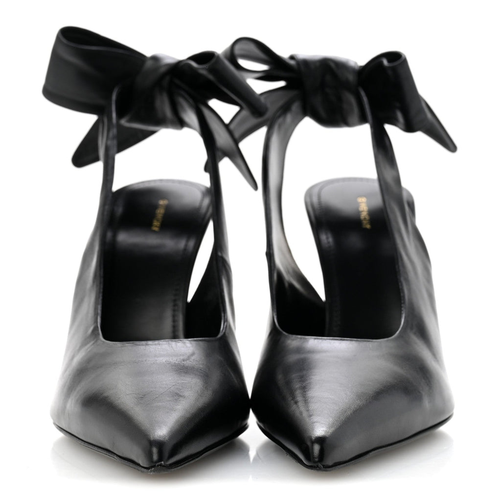 Calfskin Beauw Slingback Pumps  36.5 Black