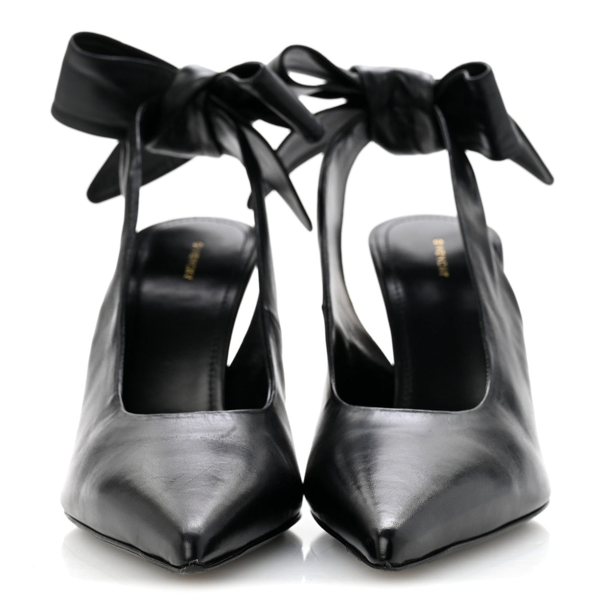 Calfskin Beauw Slingback Pumps  36.5 Black