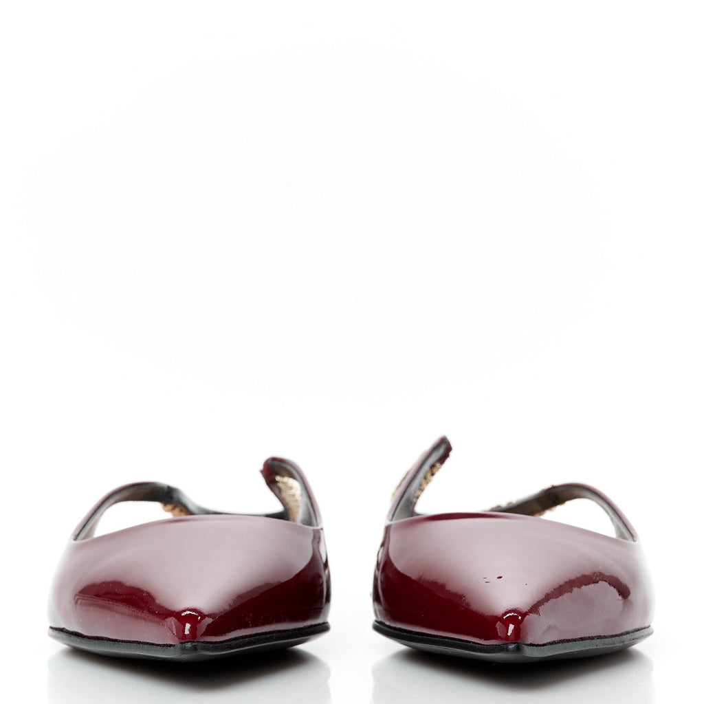 Patent Signoria Ballet Slingback Ballet Flat 36.5 Rosso Ancora