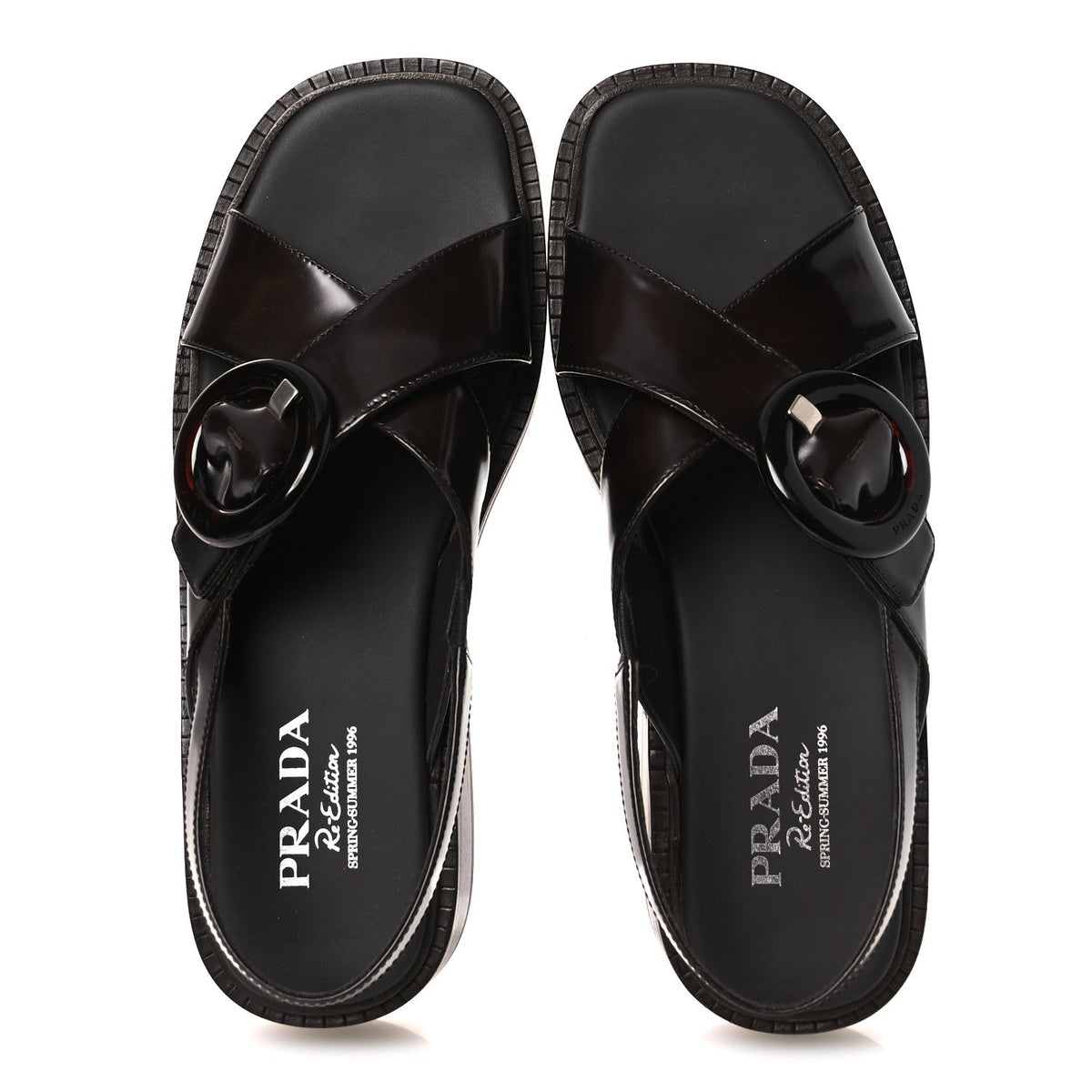 Spazzolato Fume Re-Edition 1996 Buckle Sandals 41 Bruciato