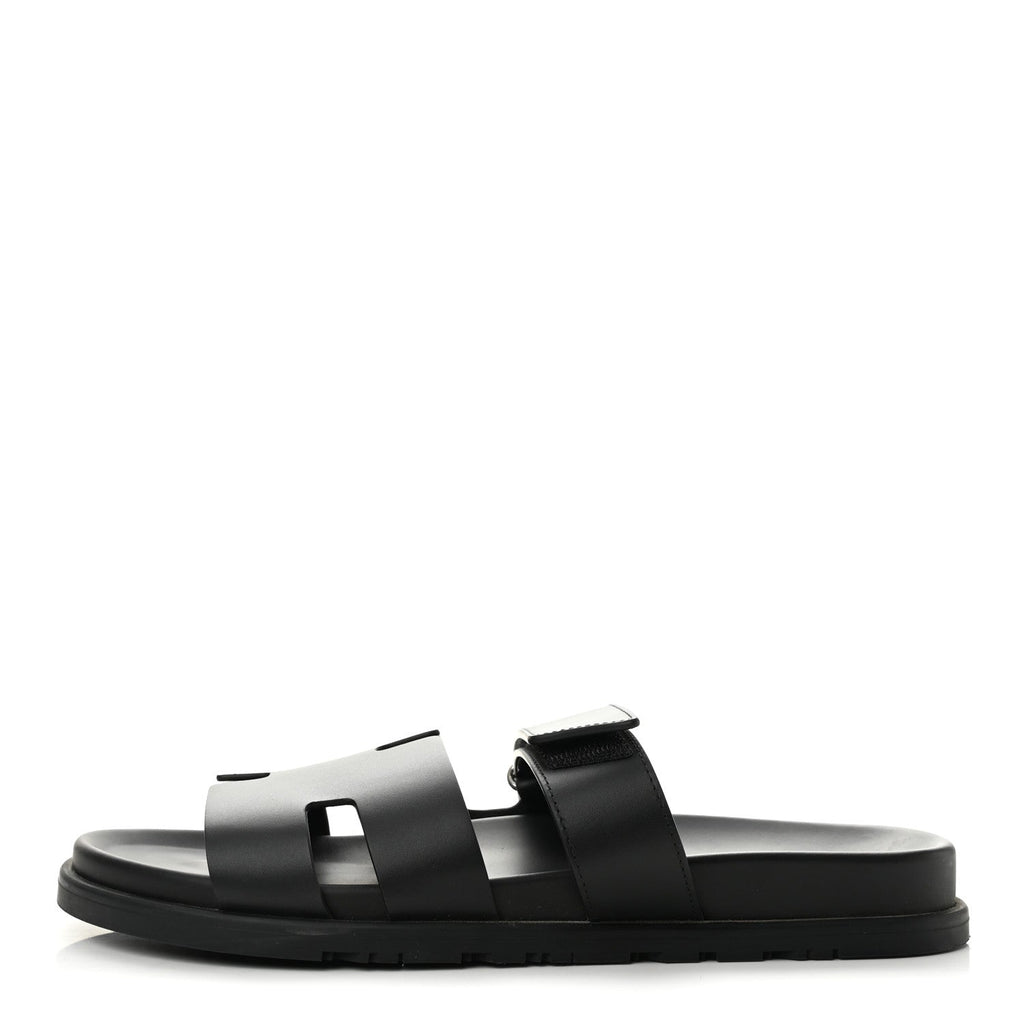 Calfskin Mens Chypre Sandals 44 Black
