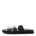 Calfskin Mens Chypre Sandals 44 Black