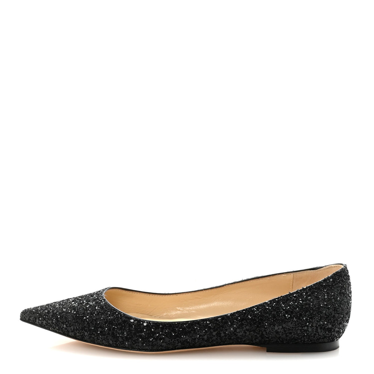 Glitter Romy Flats 38 Black