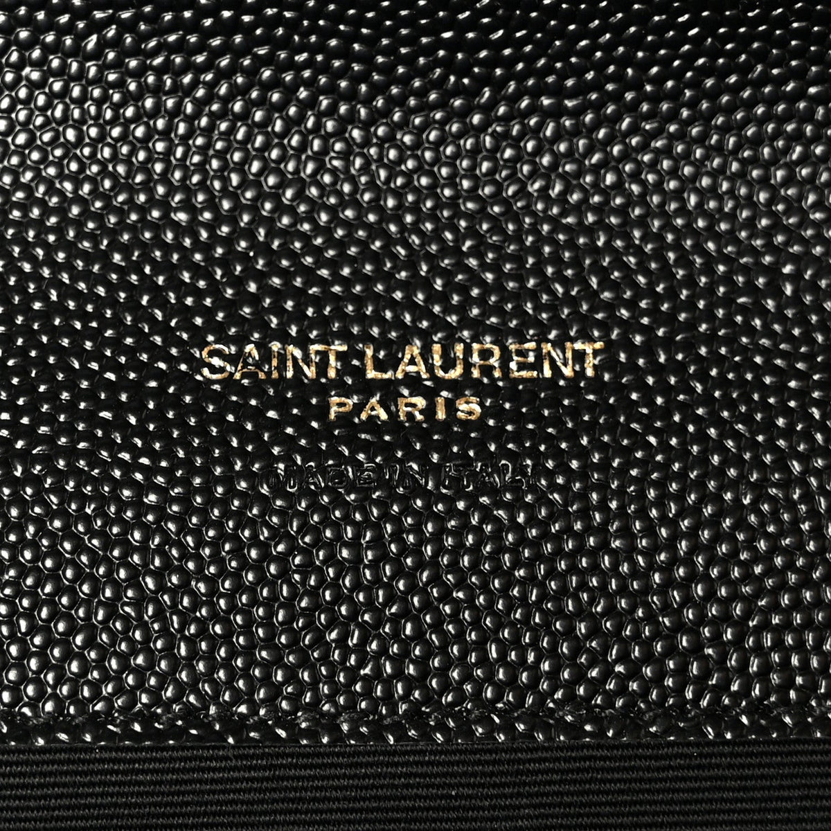 Grain De Poudre Textured Mixed Matelasse Triquilt Monogram Clutch Black