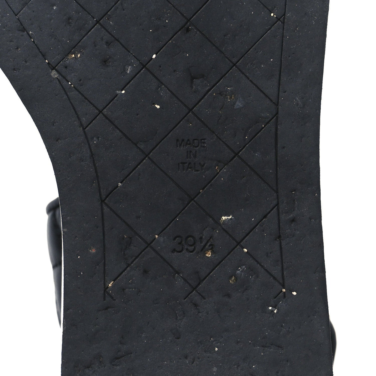 Lambskin Quilted CC Platform Sandals 39.5 Black