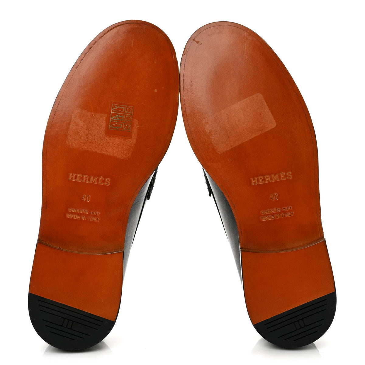 Calfskin Charrette Loafers 40 Black
