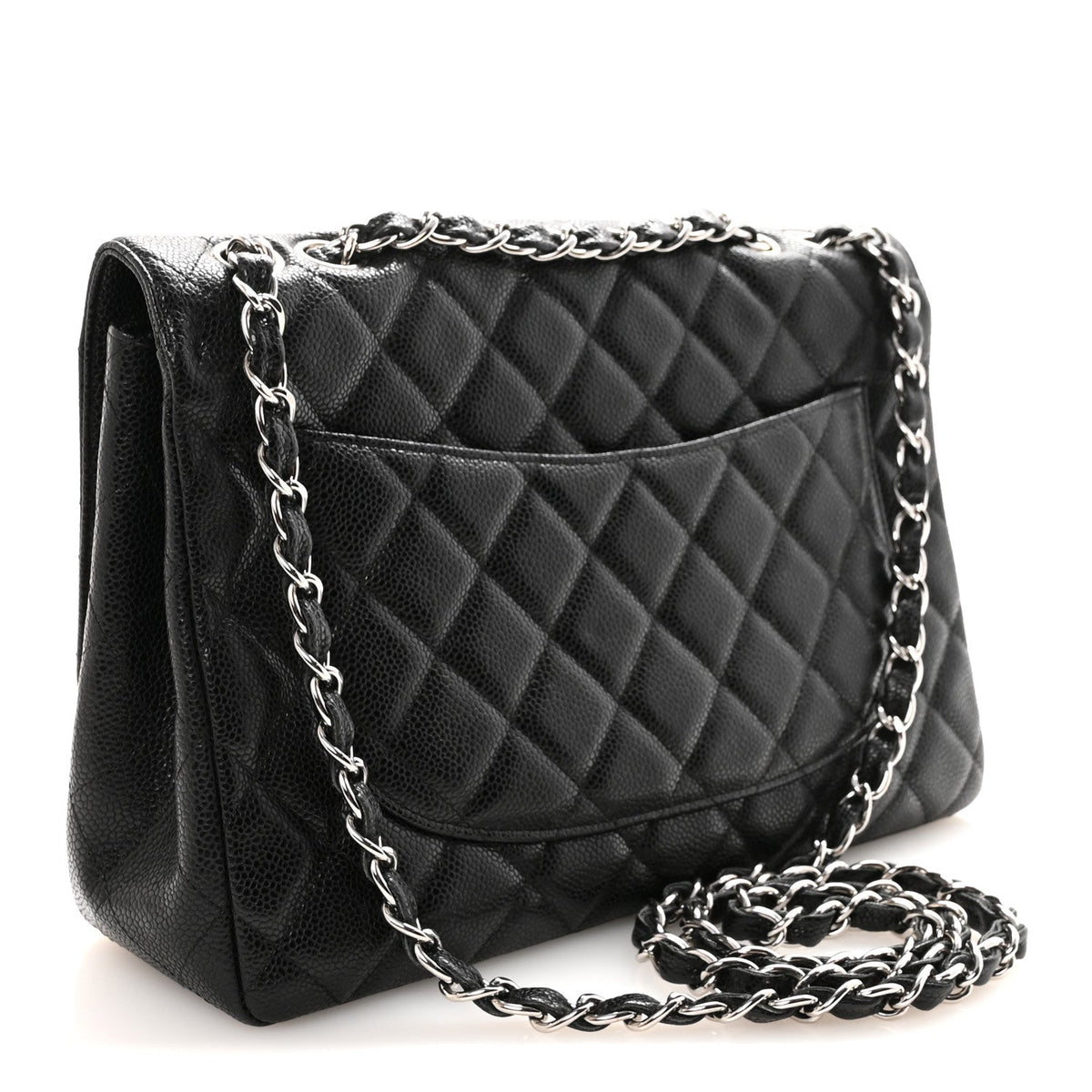 Caviar Quilted Jumbo Single Flap Black