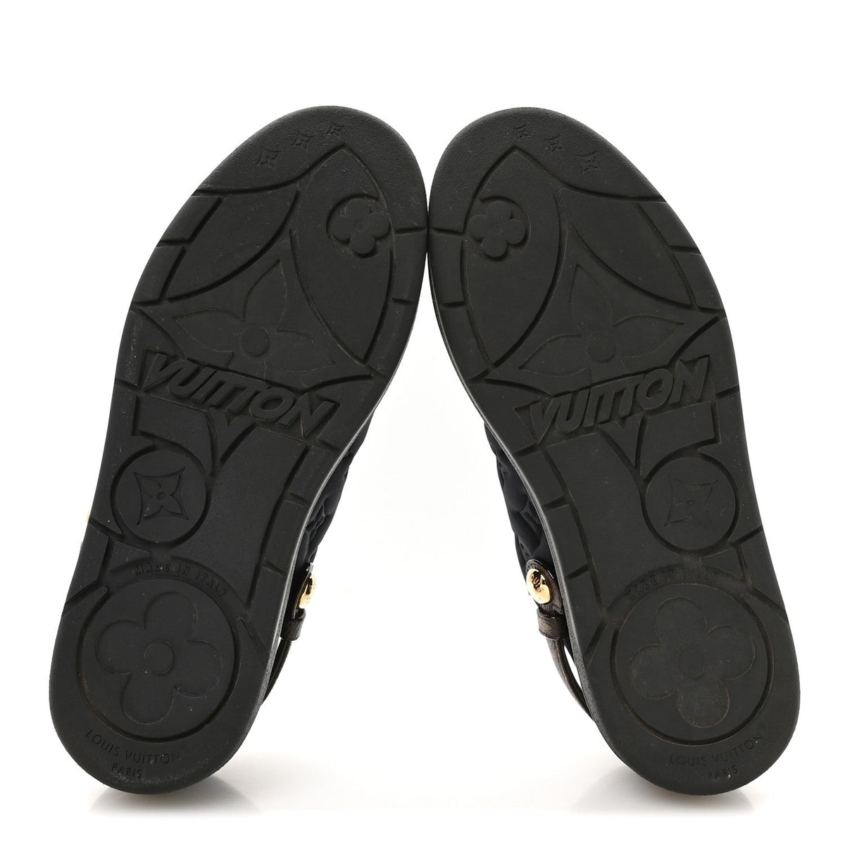 Nylon Embossed Monogram Aspen Platform Clog Mules 39.5 Black