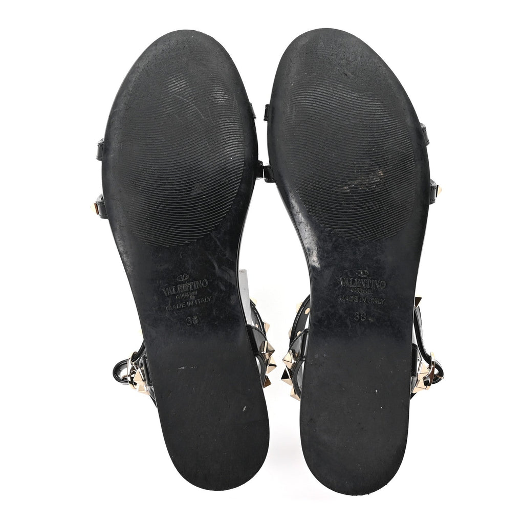PVC Jelly Rockstud Caged Sandals 38 Black