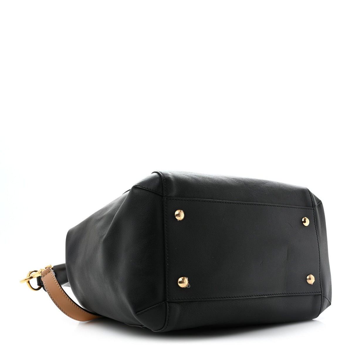 Vitello Grace King Karligraphy Chain Bucket Bag  Black Bisquit