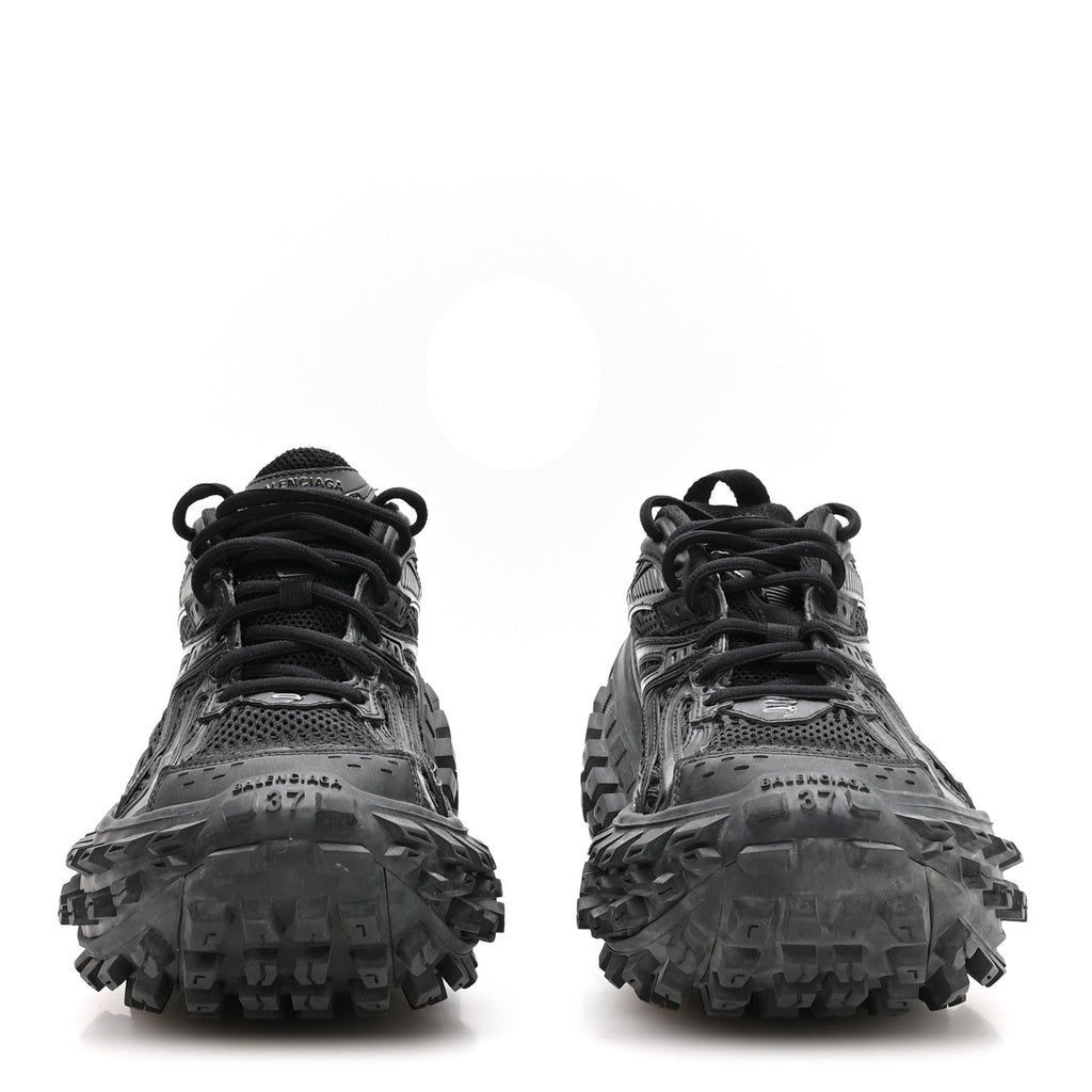 Mesh Nylon Mens Monocolor Bouncer Sneakers 37 Black