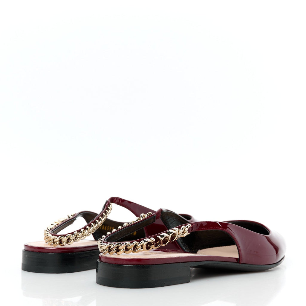 Patent Signoria Ballet Slingback Ballet Flat 36.5 Rosso Ancora