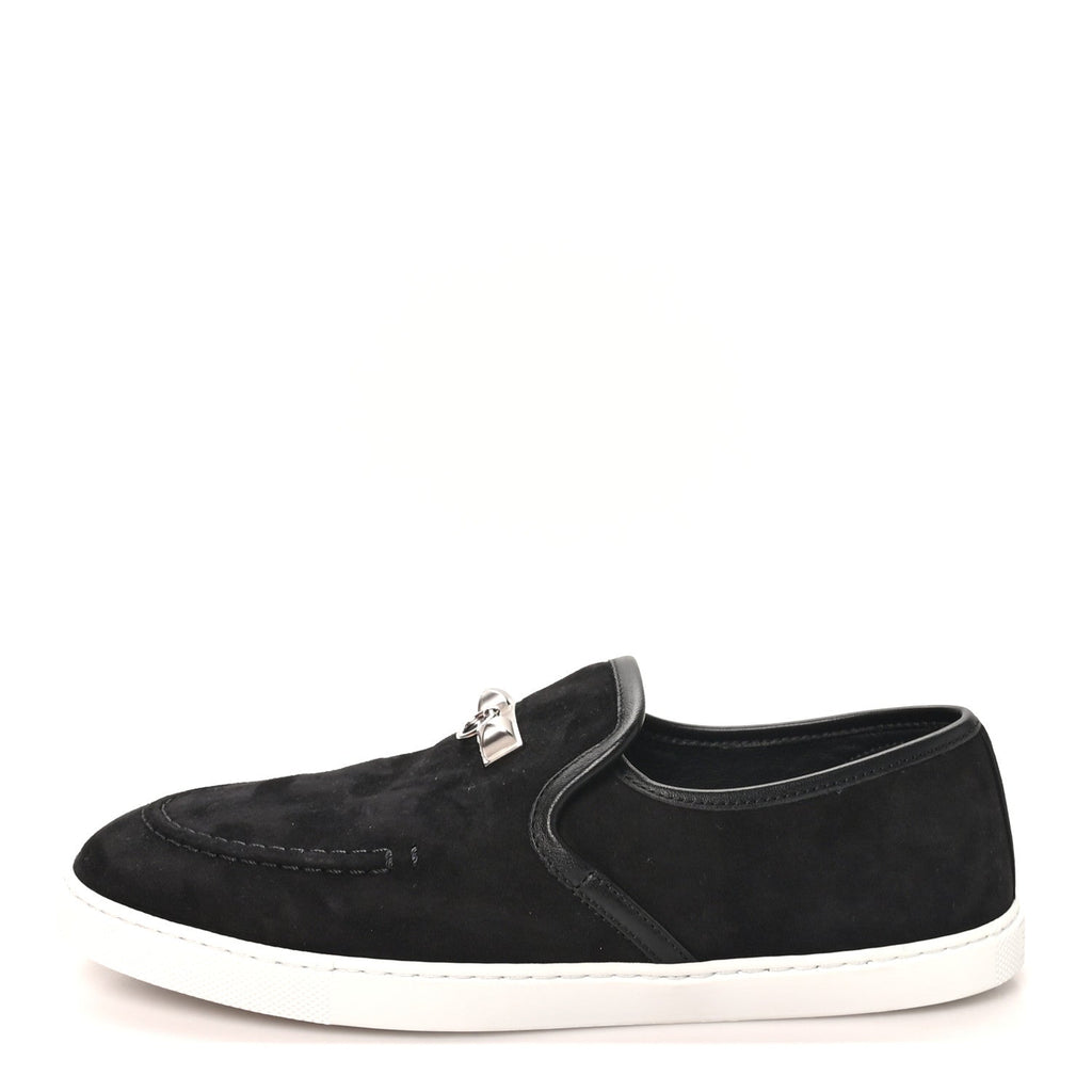 Suede Goatskin Nappa Jour Loafers 38 Black