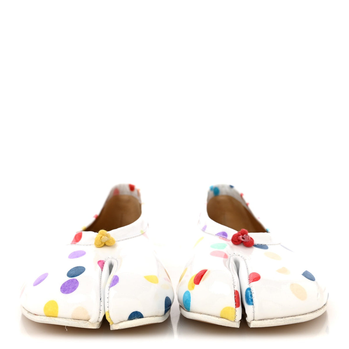 Coated Canvas Confetti Printed Tabi New Ballerina Flats 37 White Multicolor