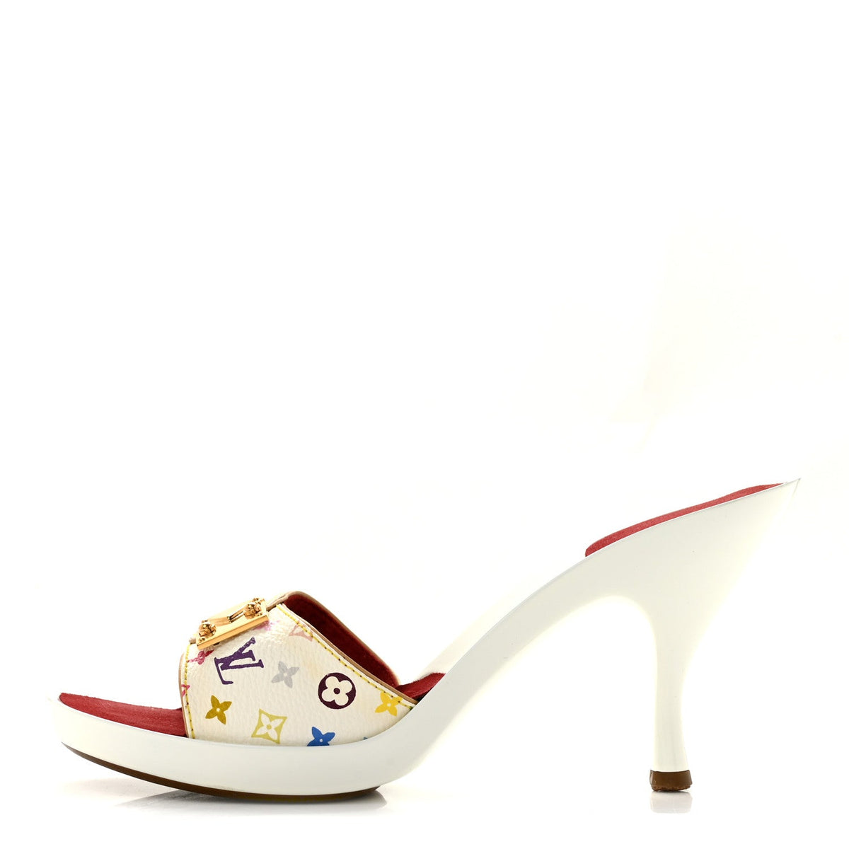 Monogram Multicolor Sandal Mule 36 White