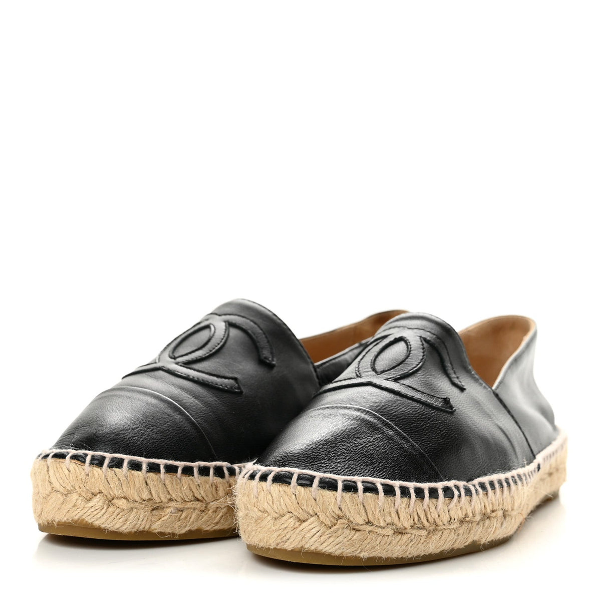 Lambskin CC Espadrilles 36 Black