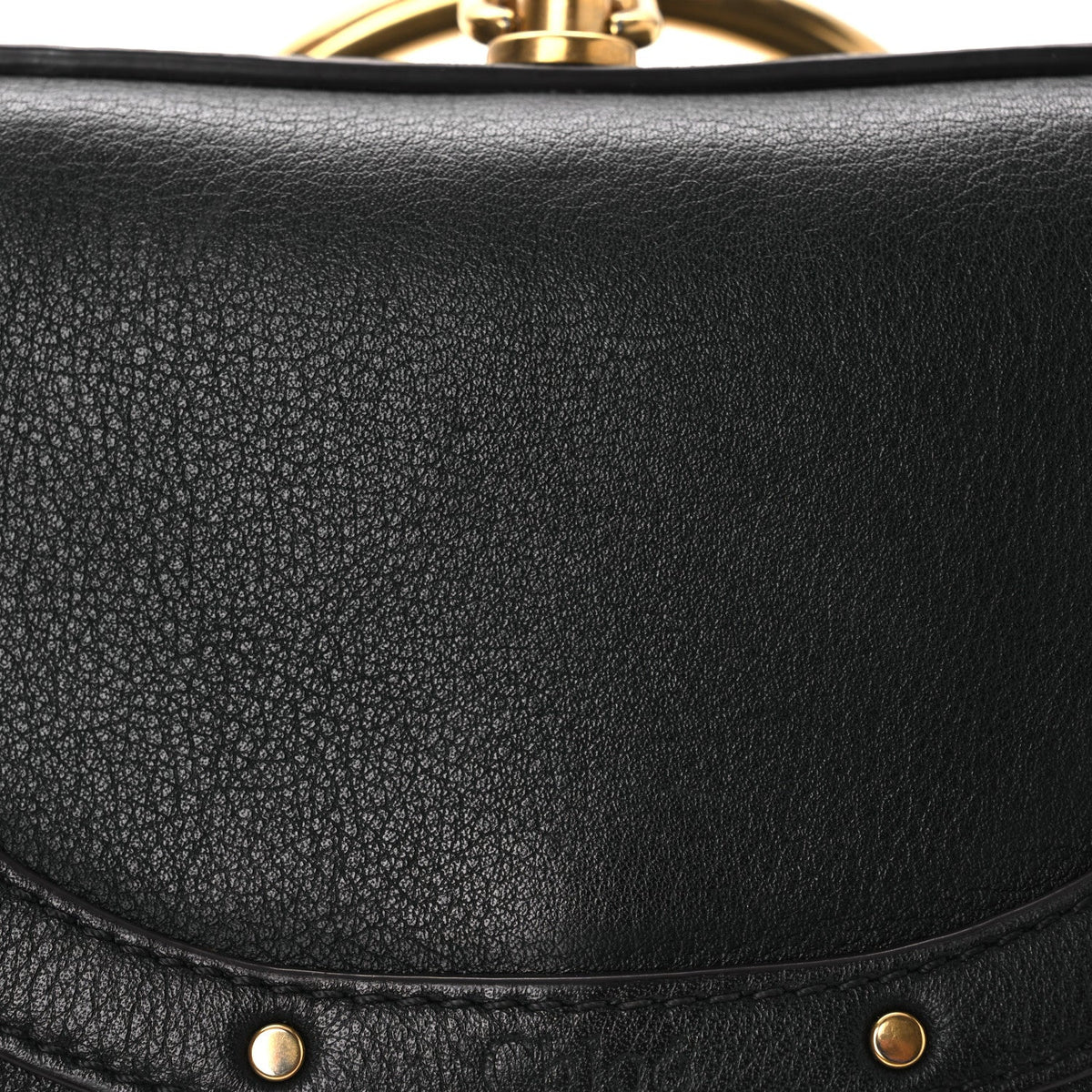 Calfskin Small Nile Bracelet Minaudiere Bag Black