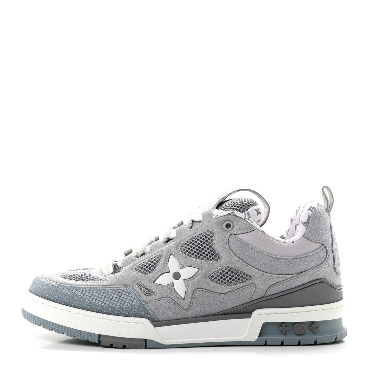 Suede Mesh Mens LV Skate Sneakers 9 Gray