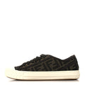 Fabric Jacquard FF Womens Domino Low Top Sneakers 36 Tobacco