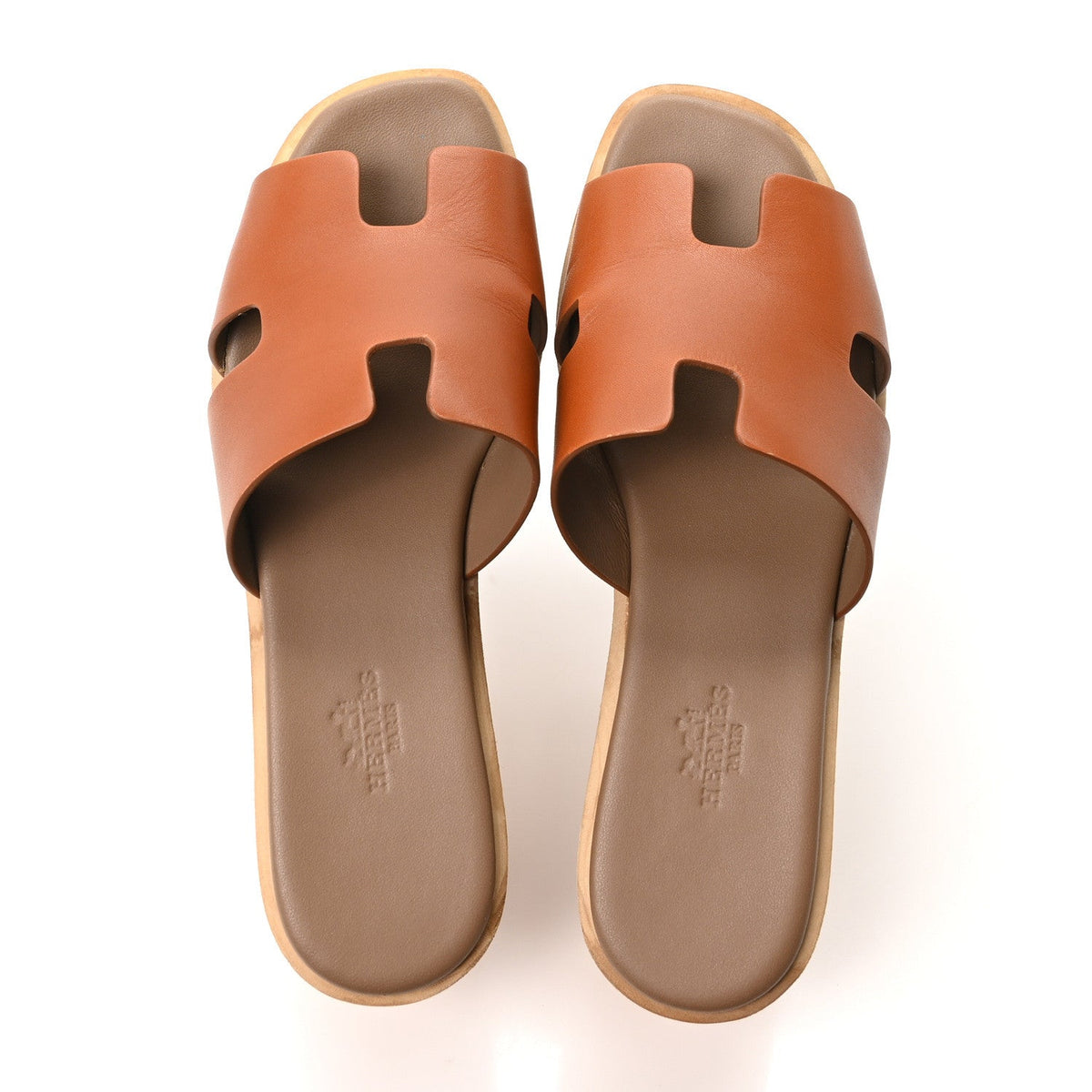 Calfskin Cork Eze 30 Sandals 36 Marron Glaise