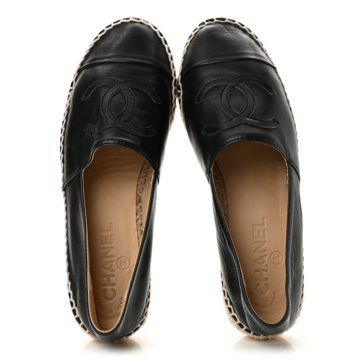 Lambskin CC Espadrilles 36 Black
