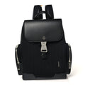 Canvas Calfskin Never Still Small Backpack Black