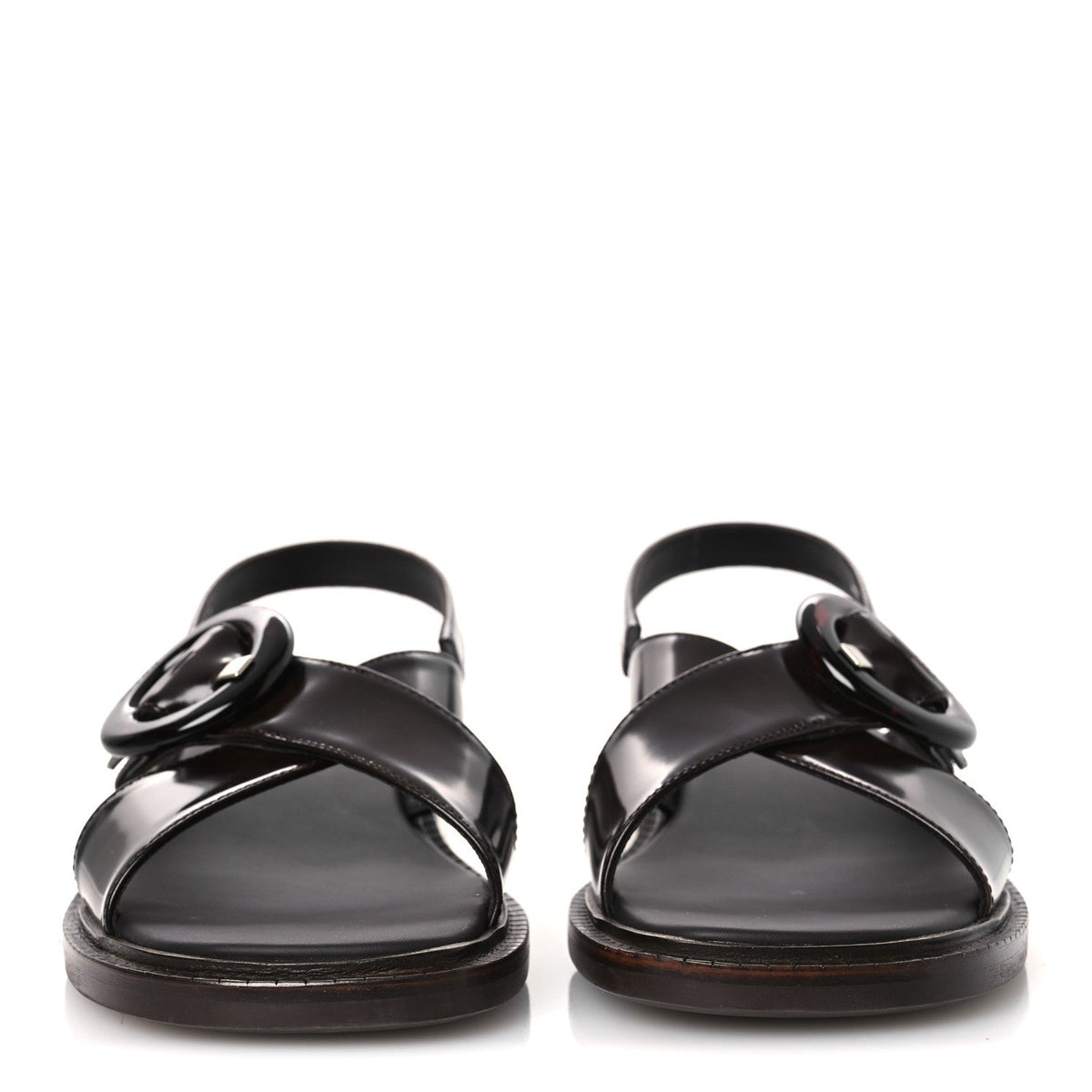 Spazzolato Fume Re-Edition 1996 Buckle Sandals 41 Bruciato