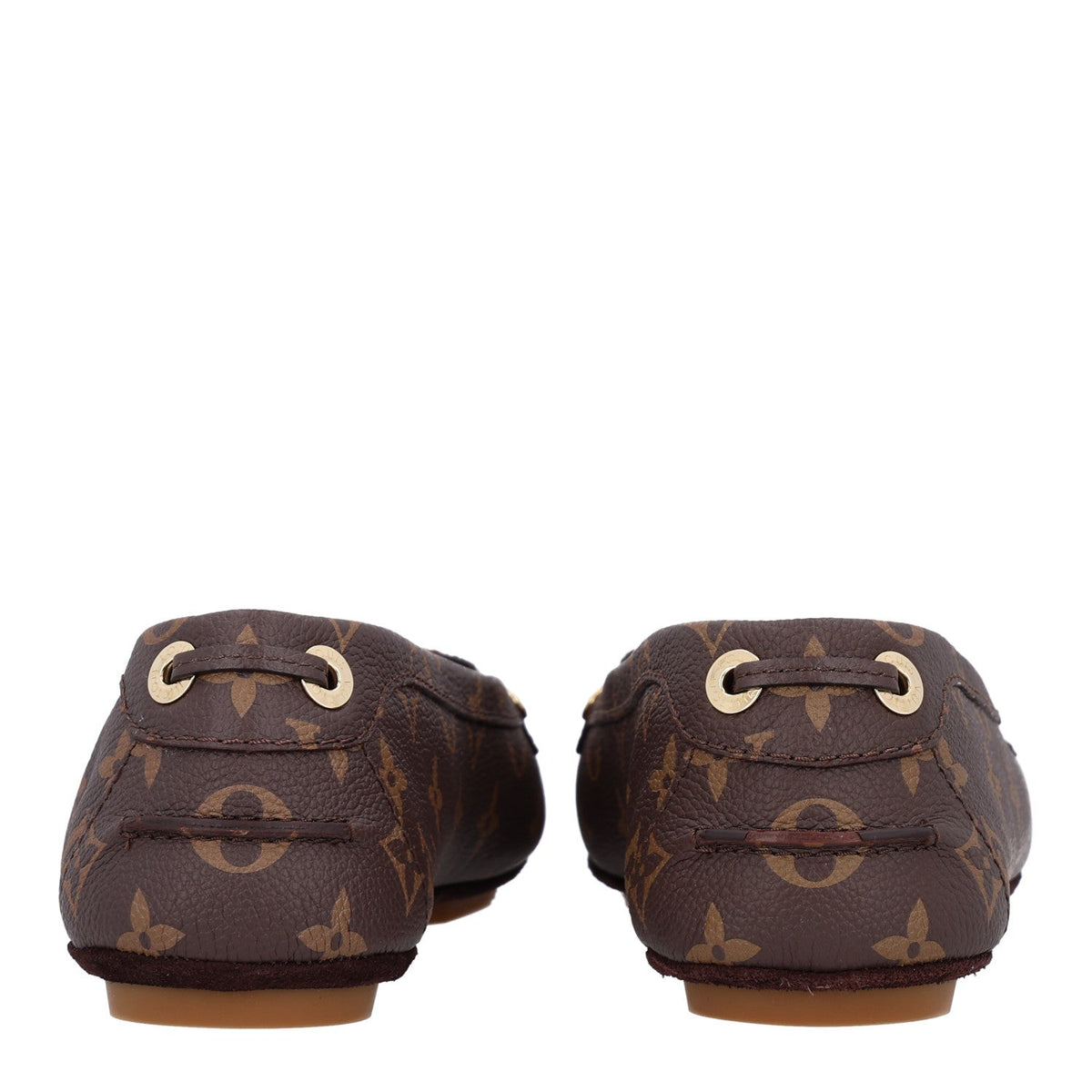 Monogram Grained Calfskin Flore Car Loafers 40 Cacao Brown