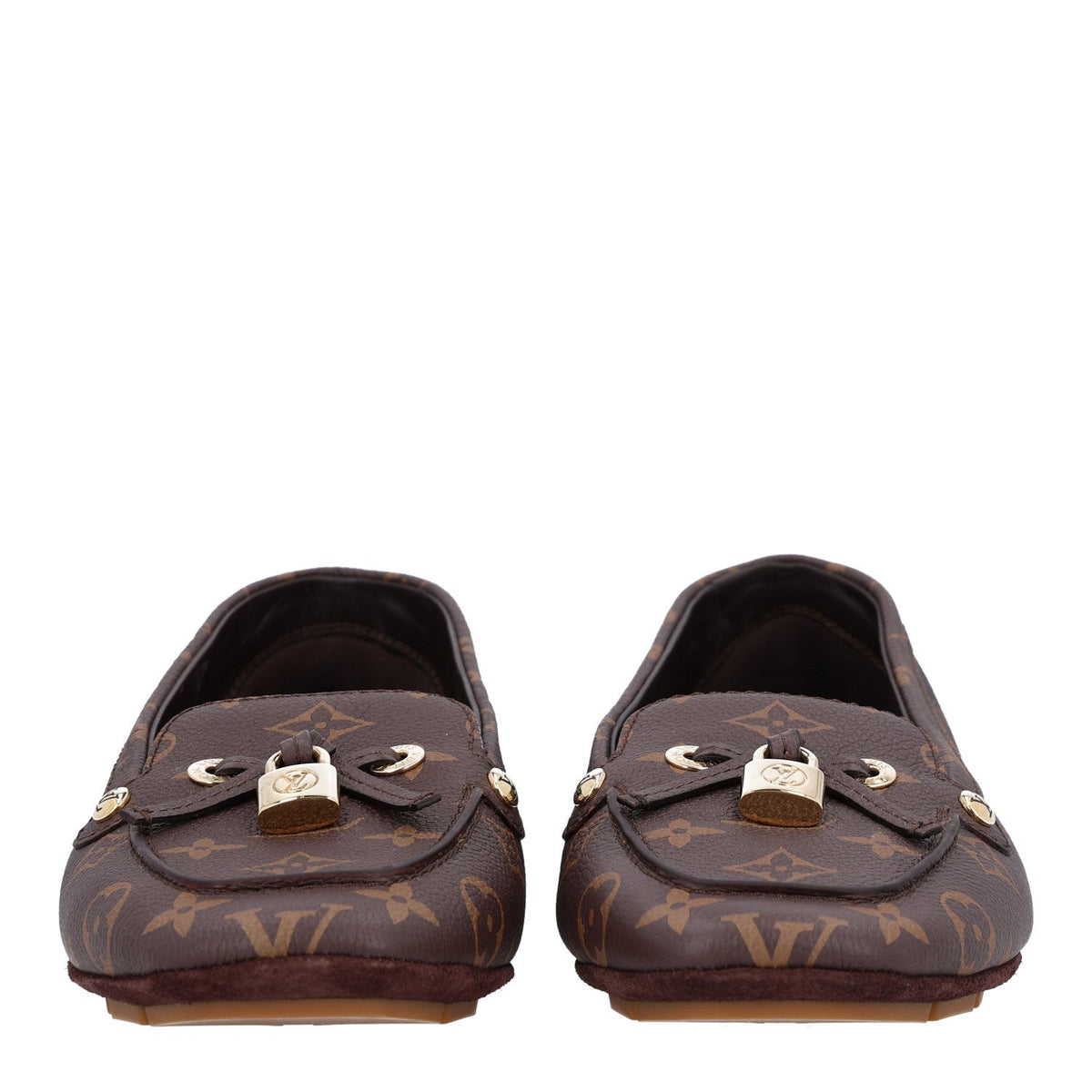 Monogram Grained Calfskin Flore Car Loafers 40 Cacao Brown