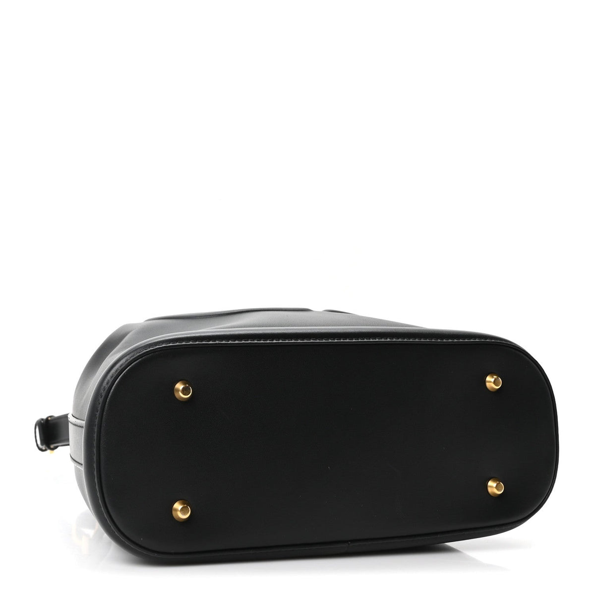 Calfskin CD Embossed Medium C'est Chain Bucket Bag Black