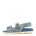 New Denim Delave GG Monogram Womens Dad Sandals 36 Light Blue Avion