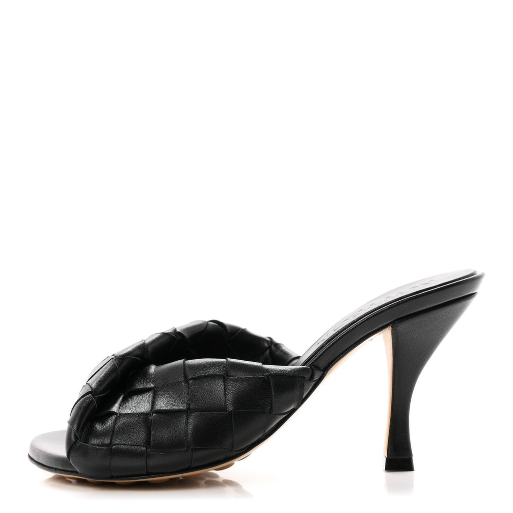 Nappa Intrecciato Blink Mule Sandals 35 Black