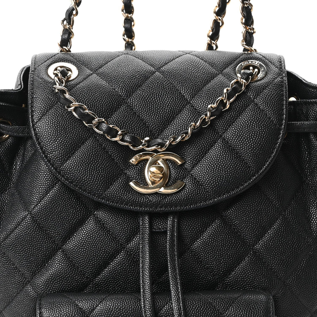 Caviar Quilted Backpack Bag Black
