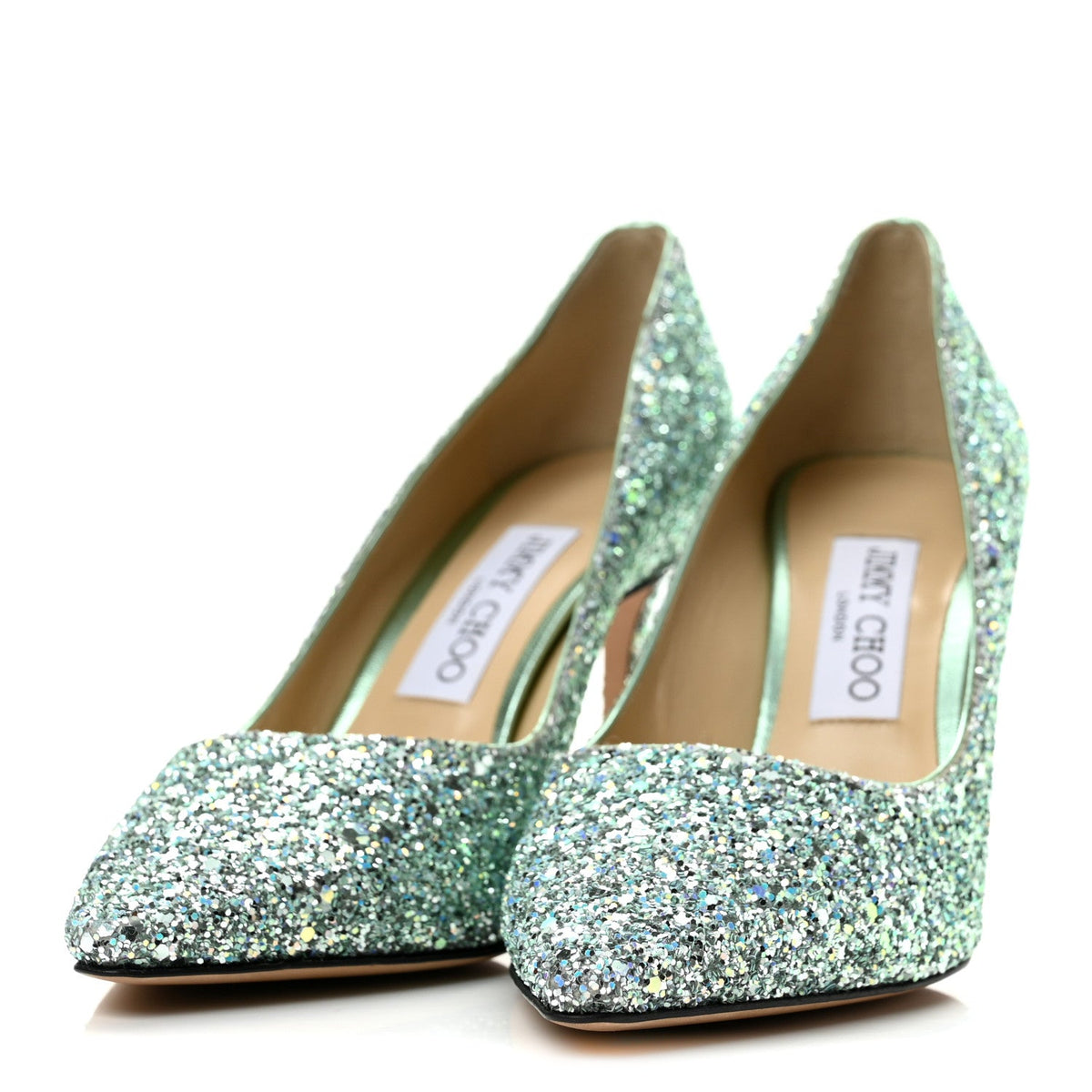 Glitter Pointy Toe Romy 85 Pumps 38 Turquoise