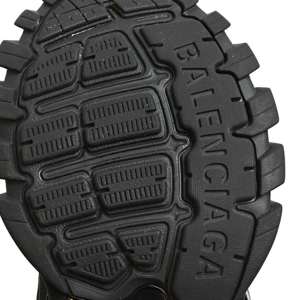Rubber Mesh Fabric Womens Track Sneakers 38 Black