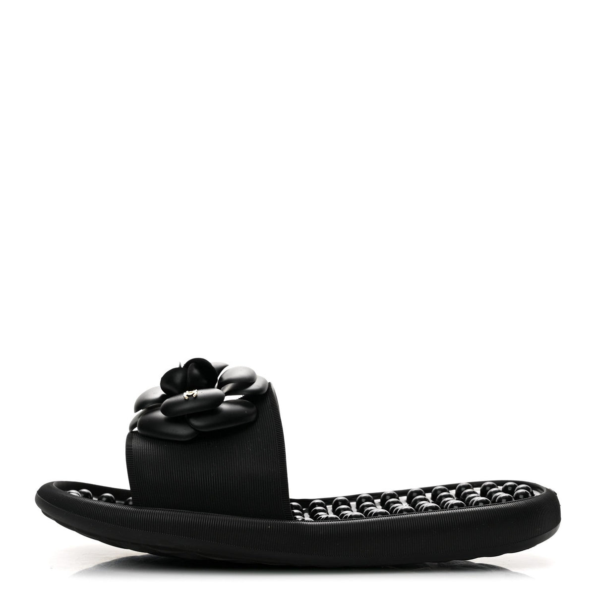 Thermoplastic PVC Camellia Mule Sandals 37 Black