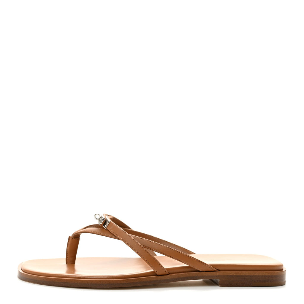 Calfskin Miss Sandals 37 Naturel