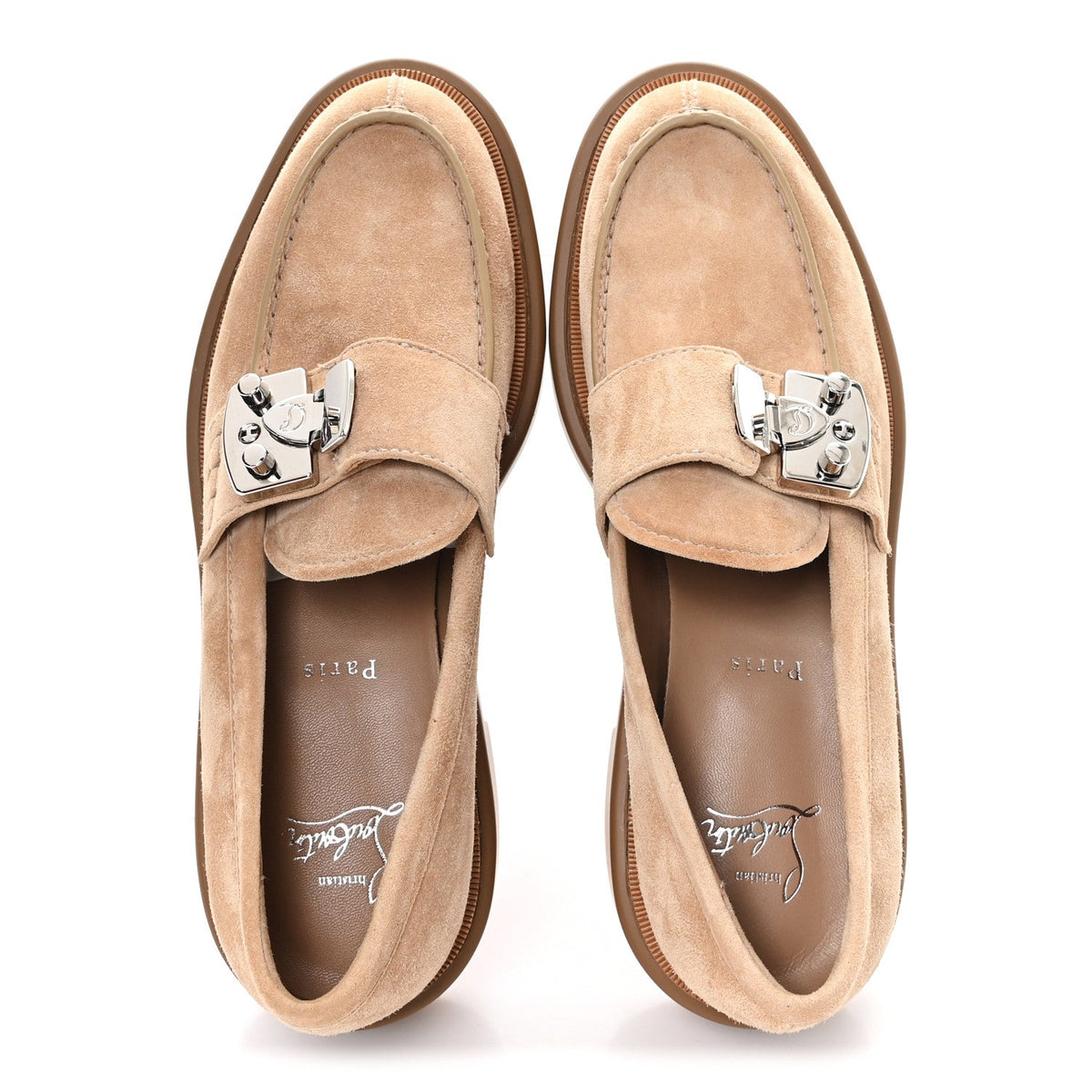 Suede Mens Urban Moc Lock Loafers 38 Beige